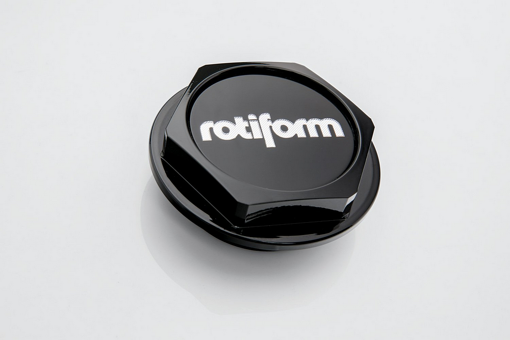 Rotiform Billet Hex Cap Black