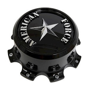 American Force - 2" ALUMINUM CAP 8-LUG G-BLACK