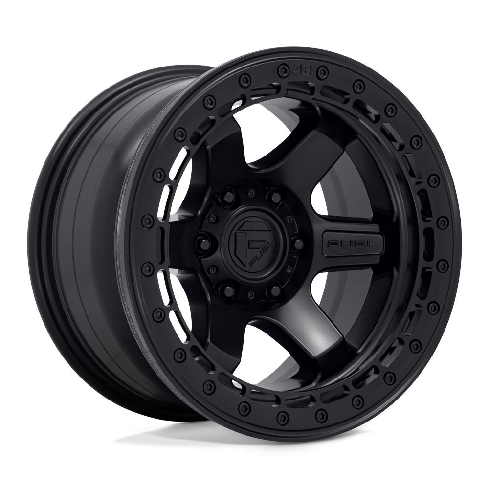 Fuel 1 Pc D122 Block Beadlock Matte Black With Matte Black Ring