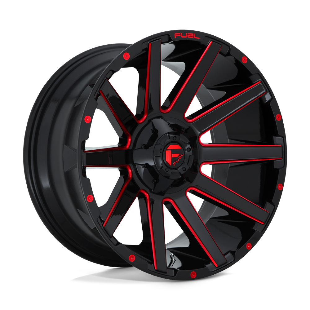 Fuel 1 Pc D643 Contra Gloss Black Red Tinted Clear