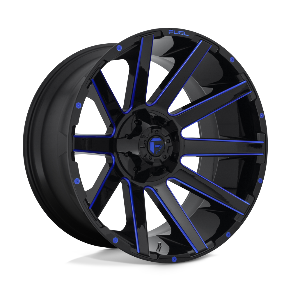 Fuel 1 Pc D644 Contra Gloss Black Blue Tinted Clear