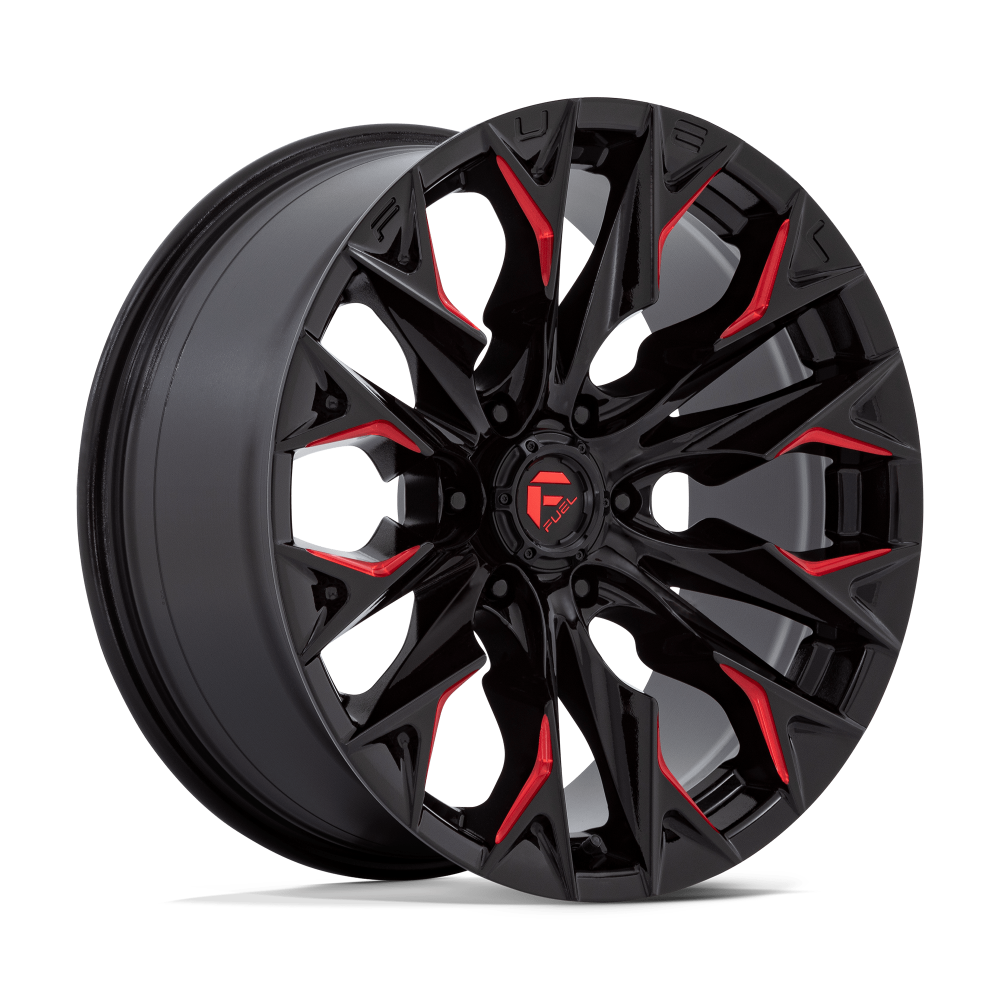 Fuel 1 Pc D823 Flame Gloss Black Milled With Candy Red