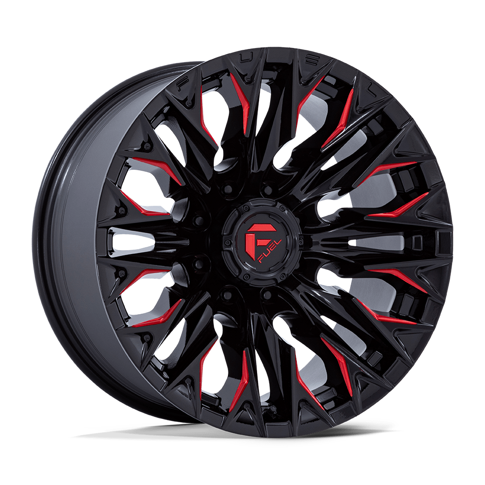 Fuel 1 Pc D823 Flame Gloss Black Milled With Candy Red