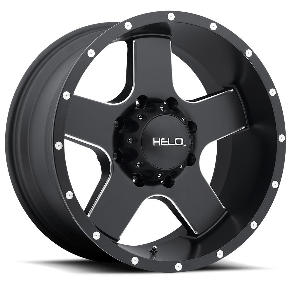 Helo He886 Satin Black With Milled Spokes And Flange