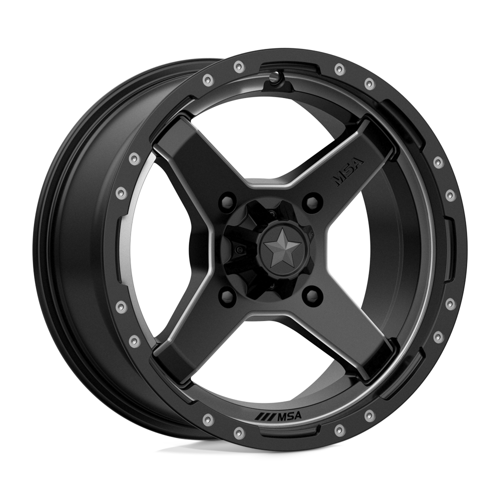 Msa Offroad Wheels M39 Cross Satin Black Titanium Tint