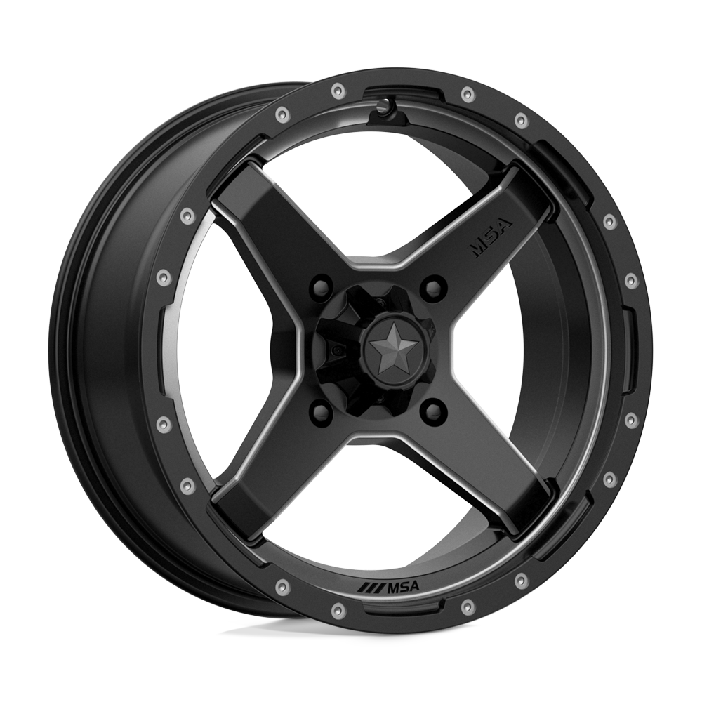 Msa Offroad Wheels M39 Cross Satin Black Titanium Tint