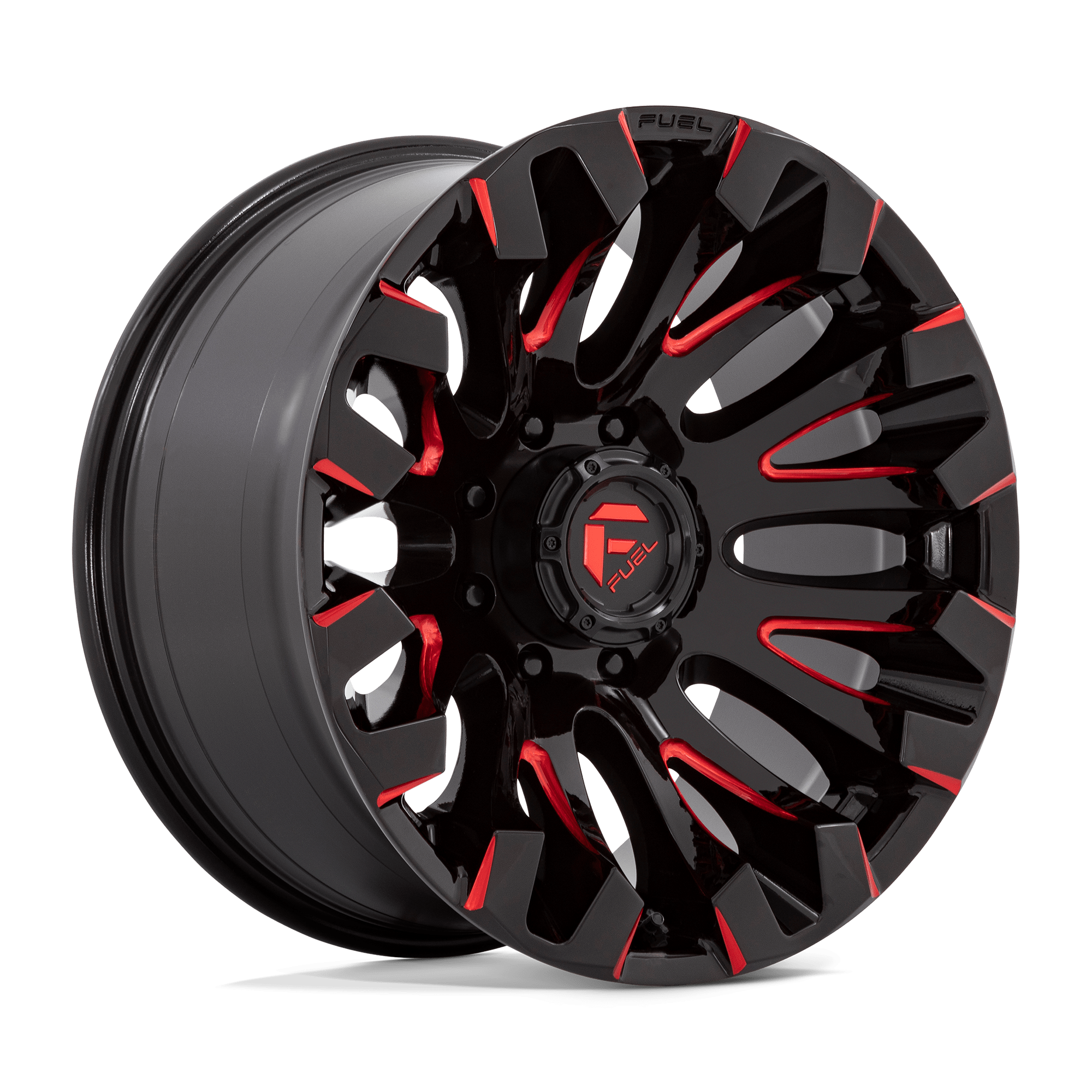 Fuel 1 Pc D829 Quake Gloss Black Milled Red Tint