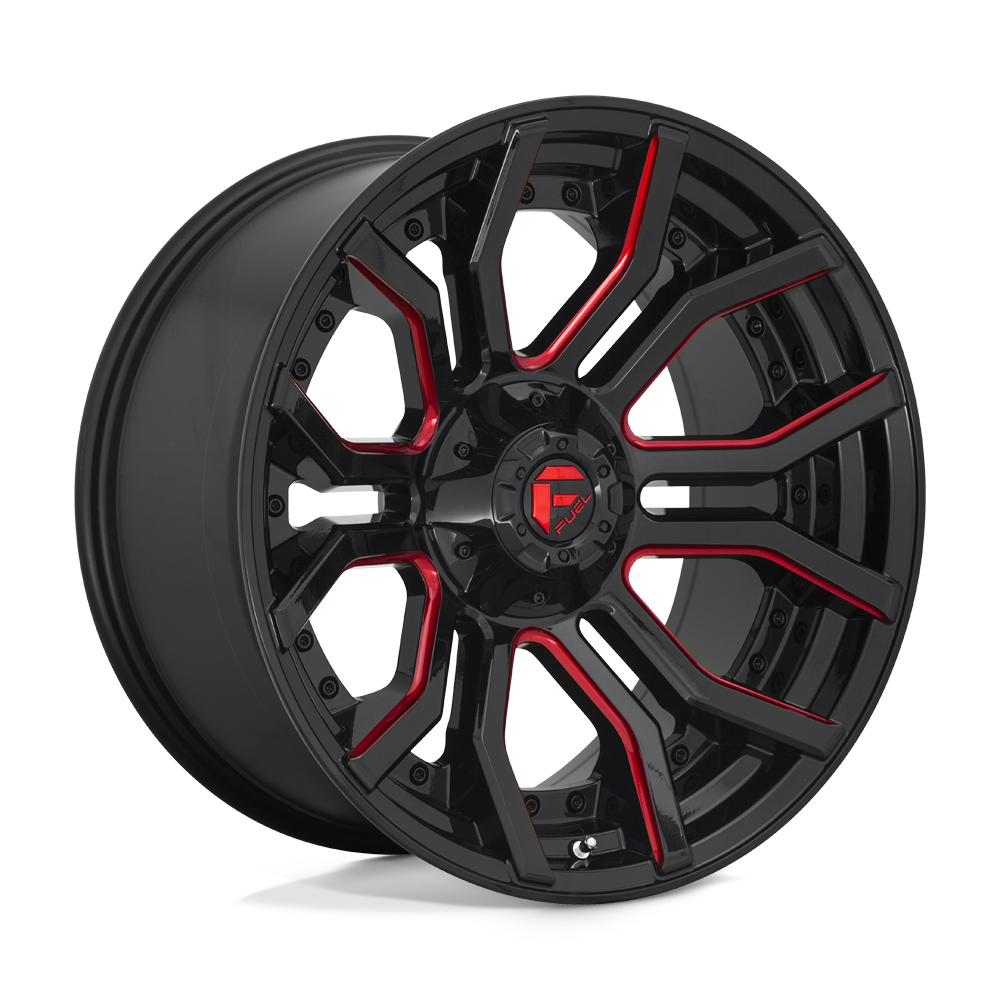 Fuel 1 Pc D712 Rage Gloss Black Red Tinted Clear