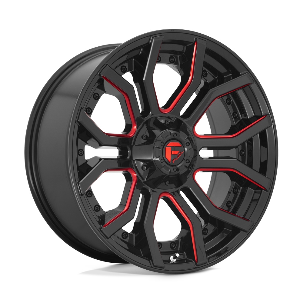 Fuel 1 Pc D712 Rage Gloss Black Red Tinted Clear