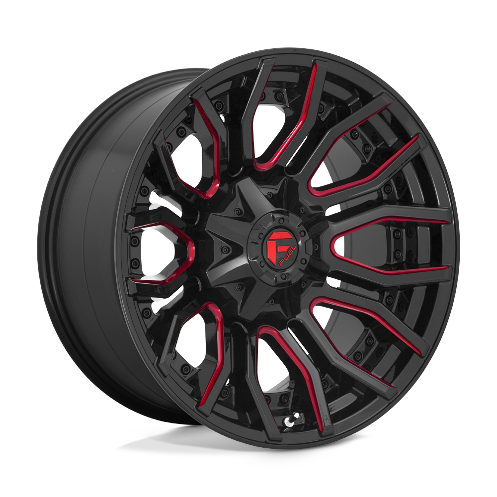 Fuel 1 Pc D712 Rage Gloss Black Red Tinted Clear