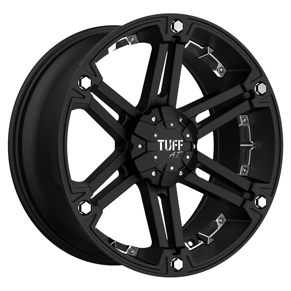 Tuff T01 Flat Black W/ Chrome Inserts