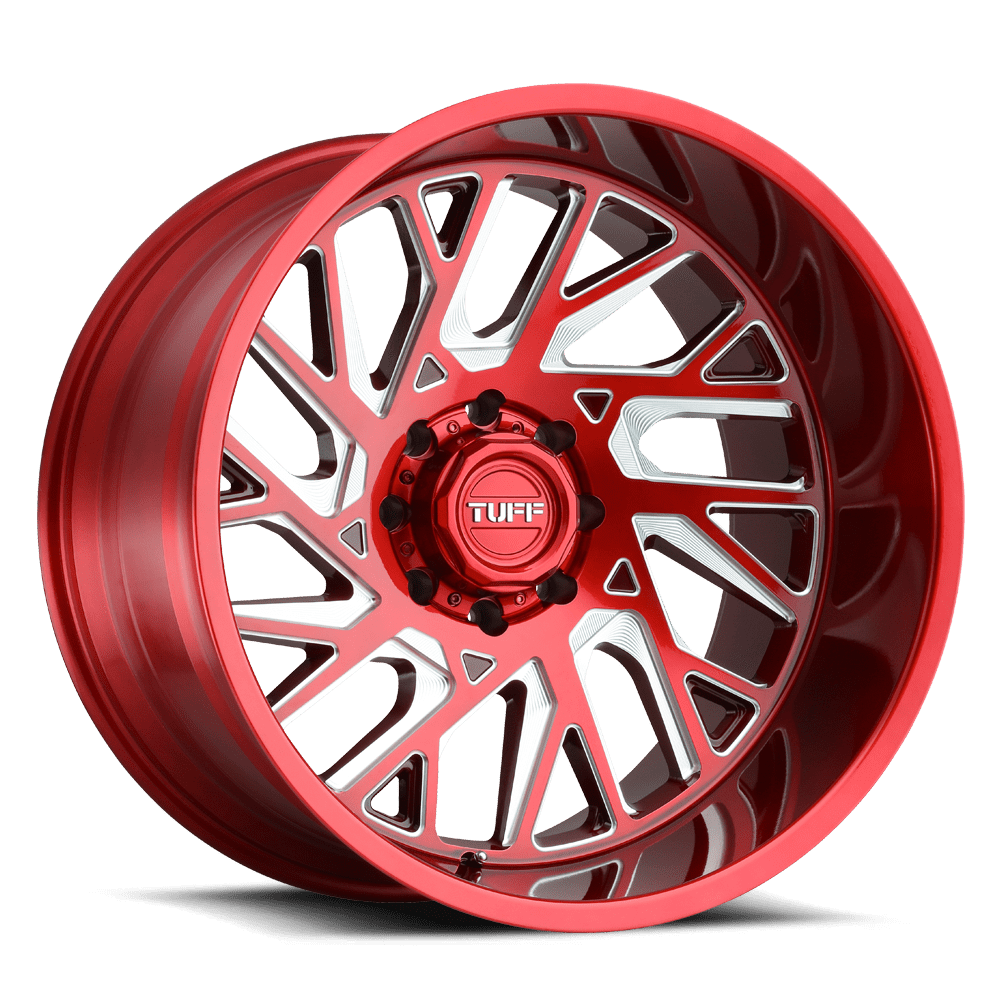 Tuff T4 B Candy Red W/ Milled Spoke