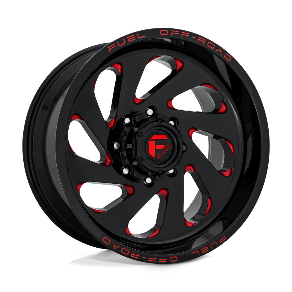 Fuel 1 Pc D638 Vortex Gloss Black Red Tinted Clear