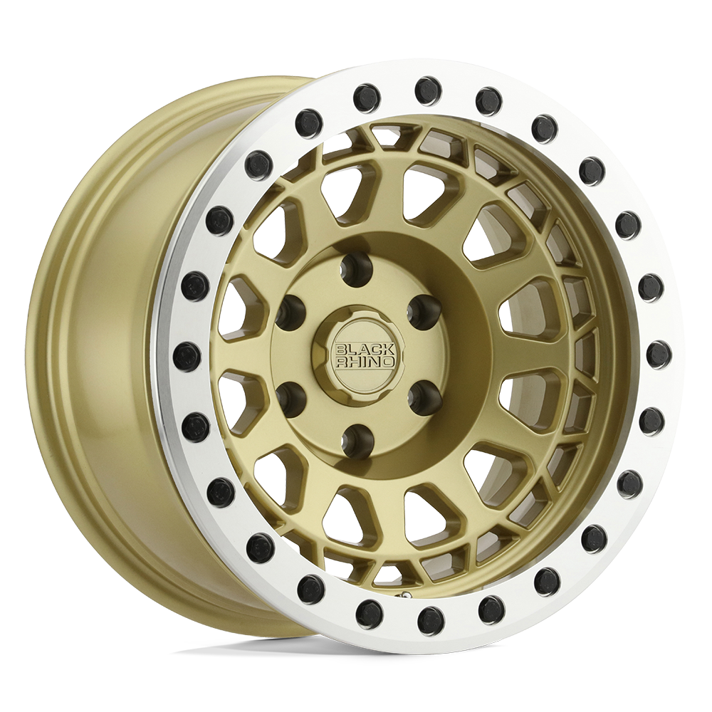 Black Rhino Hard Alloys Primm Beadlock Matte Gold W/ Machined Ring