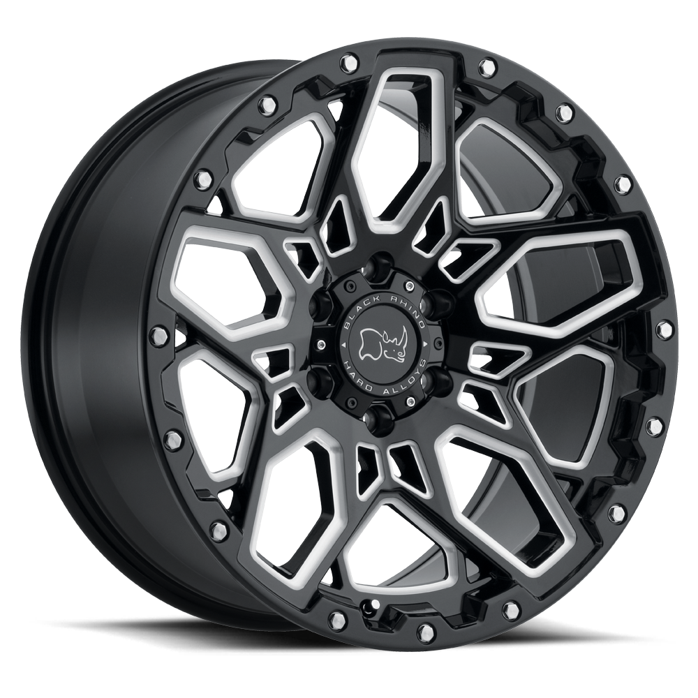 Black Rhino Hard Alloys Shrapnel Gloss Black W/ Milled Spokes