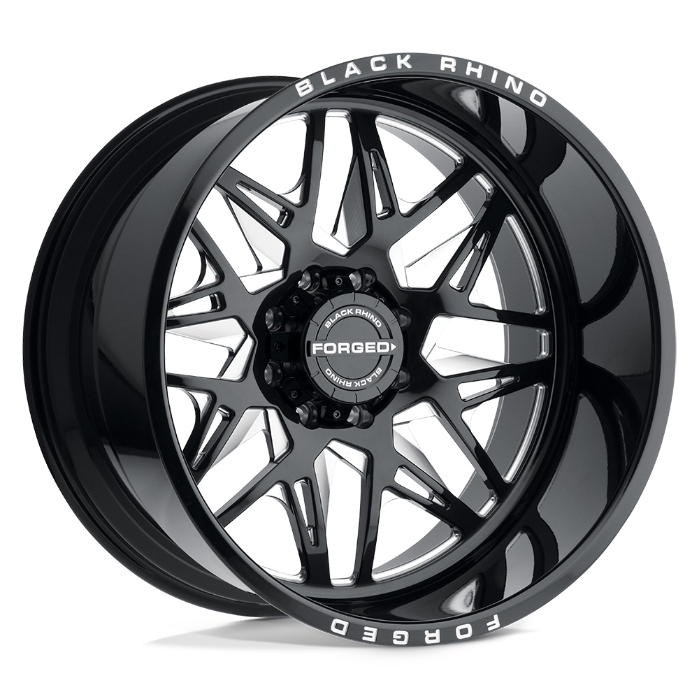 Black Rhino Hard Alloys Twister Gloss Black W/ Milled Spokes Directional