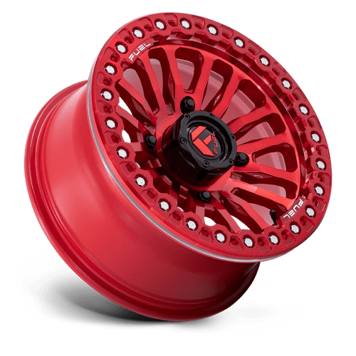 FV125 Rincon UTV Beadlock Cast Aluminum Wheel in Candy Red Finish from Fuel Wheels - View 3