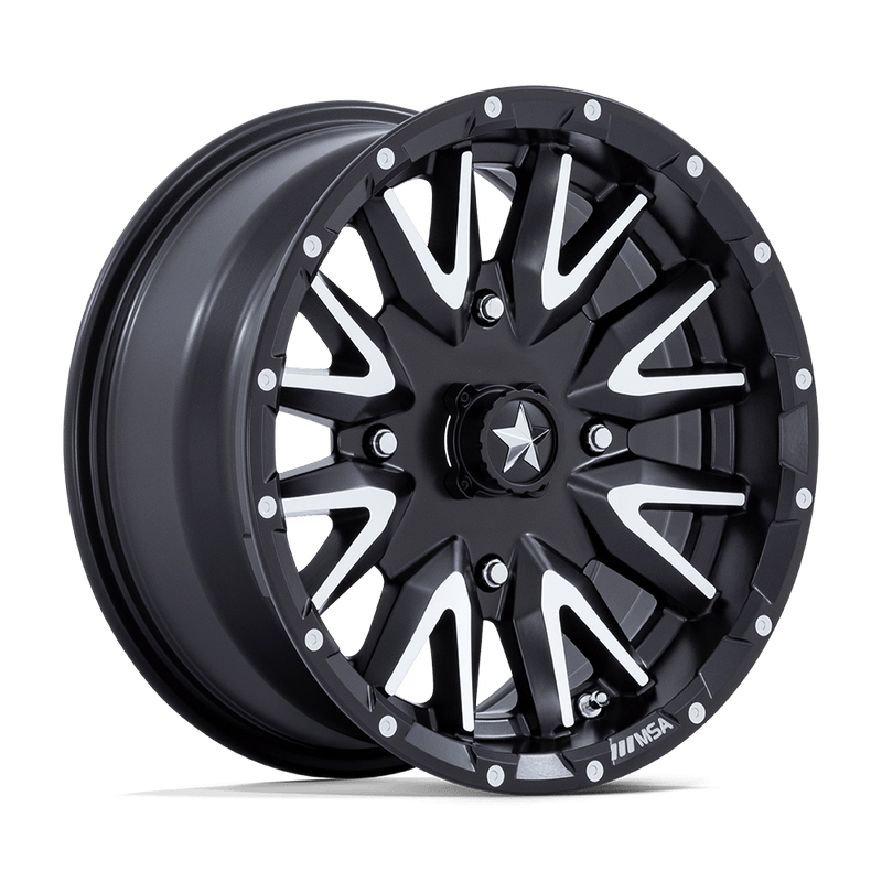 M49 Creed Cast Aluminum Wheel in Matte Black Machined Finish from MSA Offroad Wheels - View 1